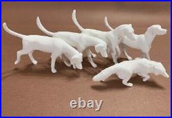 19 scale unpainted artist resin 4 HOUNDS with FOX