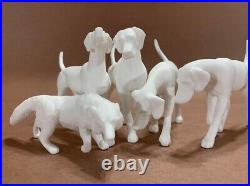 19 scale unpainted artist resin 4 HOUNDS with FOX