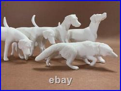 19 scale unpainted artist resin 4 HOUNDS with FOX