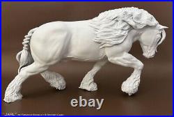 19 scale unpainted artist resin draft horse, JARL