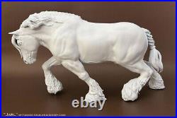 19 scale unpainted artist resin draft horse, JARL