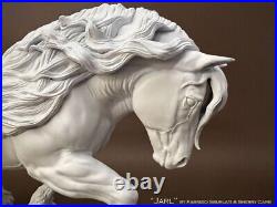 19 scale unpainted artist resin draft horse, JARL