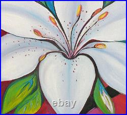 23 WHITE FLOWERS - original oil on canvas painting by ANNA