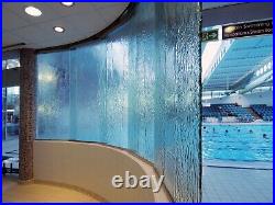 2 Artist-designed glass panels (toughened) ideal for wet room / garden screens