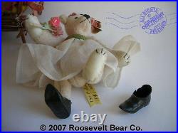 2 Miniature hand made Artist OOAK TEDDY w willow chair CATHY PETERSON