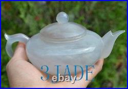 6 Natural Agate / Chalcedony Teapot / Tea Pot Statue / Carving / Sculpture