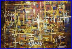 ABSTRACT PAINTINGS # MODERN ART WALL HAND PAINTED CANVAS DECOR OCCERO 70 x 51