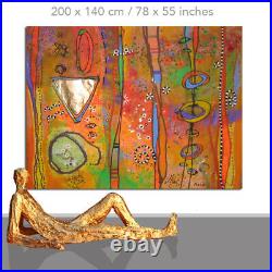 ABSTRACT PAINTINGS MODERN ART WALL HAND PAINTED CANVAS DECOR PRINCIPLE 78 x 55
