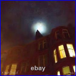 A Moonlit Tenement Scotland In Your Pocket Art Print