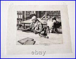 A wonderful line engraving by Stanley Anderson, pencil signed, mint condition