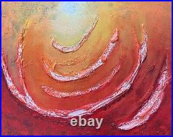 Abstract Impasto Sculptured Acrylic 3D Textured Canvas Painting 16x20