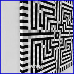 Acrylic painting on canvas original art contemporary artwork black white modern