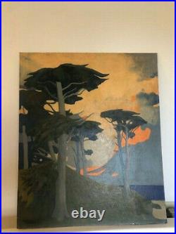 Alexander K. White Painting Listed California Artist Monterey Cypress