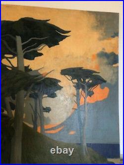 Alexander K. White Painting Listed California Artist Monterey Cypress