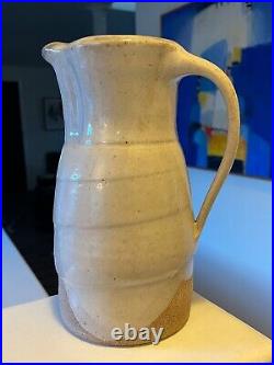 American or English Pitcher Unknown Artist Signed Studio Pottery