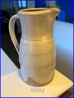 American or English Pitcher Unknown Artist Signed Studio Pottery