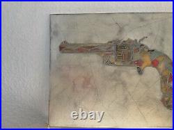 Antique Handgun? Oil Painting On a Canvas Modern Art Gallery