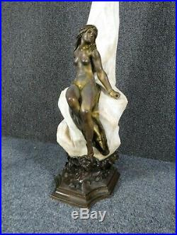 Antique Marcel Debut Art Nouveau Bronze of Nude woman signed by Artist