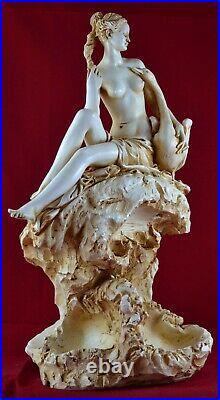 Aphrodite Greek statue love beauty Goddess Swan Aged Patina 13.5 inches
