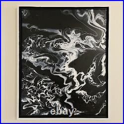 Apparition Black White & Gray Signed Original Modern Abstract Acrylic Painting