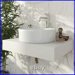 Artist Collection Wowee White round basin with countertop shelf