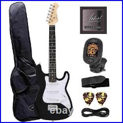 Artist MiniG Black 3/4 Size Electric Guitar & Accessories