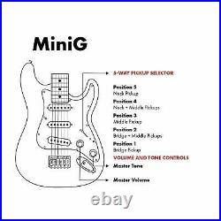 Artist MiniG Black 3/4 Size Electric Guitar & Accessories