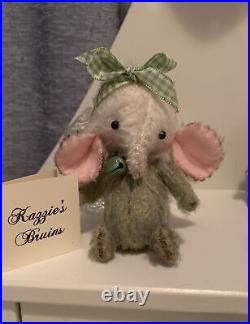 Artist Mohair Elephant Designs By Kazziesbruins Creations With COA