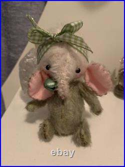 Artist Mohair Elephant Designs By Kazziesbruins Creations With COA