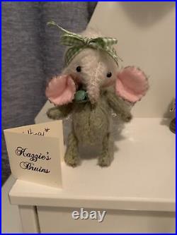 Artist Mohair Elephant Designs By Kazziesbruins Creations With COA