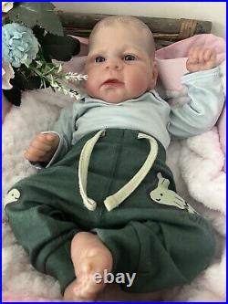 Artist Reborn Baby Lifelike Doll Lewis Awake Magnetic Dummy Bottle Newborn Uk