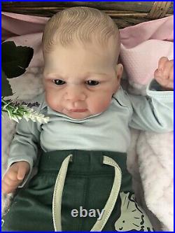 Artist Reborn Baby Lifelike Doll Lewis Awake Magnetic Dummy Bottle Newborn Uk