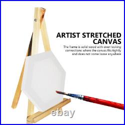 Artist Stretched Canvas 3pcs White Cotton Wooden Frame for Oil Painting Craft