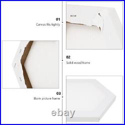 Artist Stretched Canvas 3pcs White Cotton Wooden Frame for Oil Painting Craft