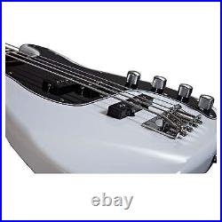 Artist Vintage-Hybrid White Active/Passive Bass Guitar & Tweed Case