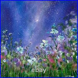 Auroral Spring In Amethyst Starlight Floral Oil Painting J TAYLOR