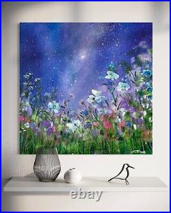 Auroral Spring In Amethyst Starlight Floral Oil Painting J TAYLOR