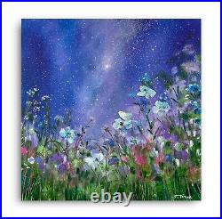 Auroral Spring In Amethyst Starlight Floral Oil Painting J TAYLOR