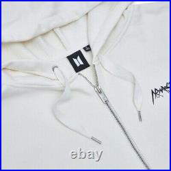 BTS ARTIST-MADE COLLECTION JUNG KOOK ARMYST ZIP-UP HOODY WHITE M with PHOTO NEW