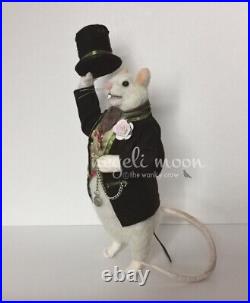 Bartholomew Fattimous Bespoke Needle Felted Mouse with top hat by neyeli OOAK