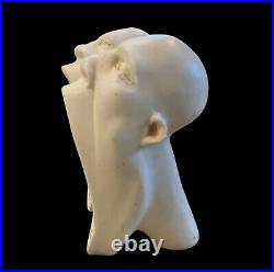 Belgium, Artist DANK NOX vtg screaming men? Crest resin sculpture