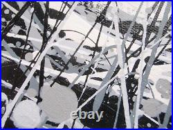 Black And White Very Large Modern Art Monochrome Big Tree Canvas Wall Painting