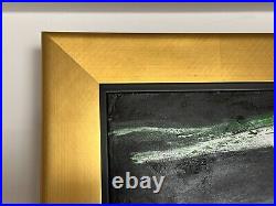 Black White Green Abstract Luxury Modern Painting Hand Painted Large Wall Art