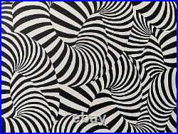 Black and white optical art original oil painting on canvas, ready to hang 24x36