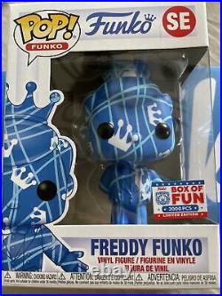 Blue/White Stripes Freddy Funko Artist Series LE 2000 Fun Days Box of Fun 2021