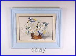 Bouquet Of Flowers Watercolor Blue And White Flowers Watercolor Unknown Artist
