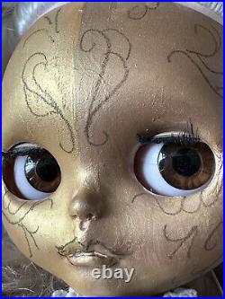 CUSTOM Metallic Golds Venetian Mask Blythe Doll CC Toys Period Costume & Hair