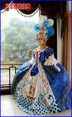 CUSTOM Metallic Golds Venetian Mask Blythe Doll CC Toys Period Costume & Hair