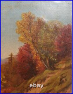 Ca 1870s Painting HUDSON RIVER SCHOOL Artist White Mountains NEW HAMPSHIRE Scene
