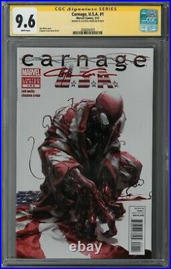 Carnage USA #1 (2012) CGC 9.6 SS Signed by Clayton Crain (artist) White Pages